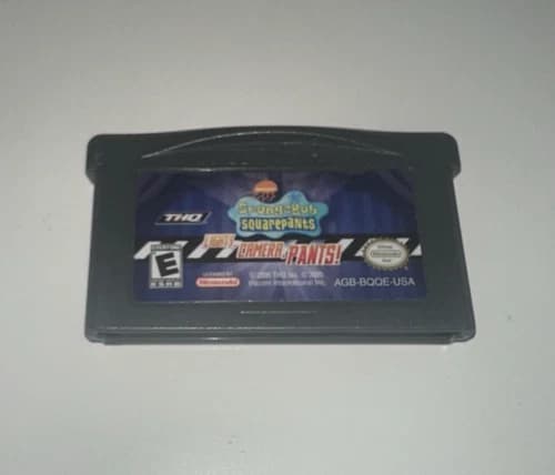 Spongebob Squarepants Lights Camera Pants Game Boy Advance GBA Cartridge 2005