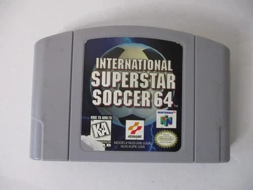 International SUPERSTAR SOCCER 64; Nintendo 64 (N64) Gray - 1997 Game Cartridge
