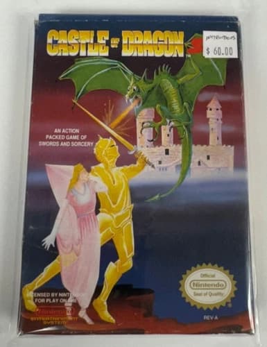 Nintendo Entertainment System - SETA: Castle of Dragon Video Game (CIB)