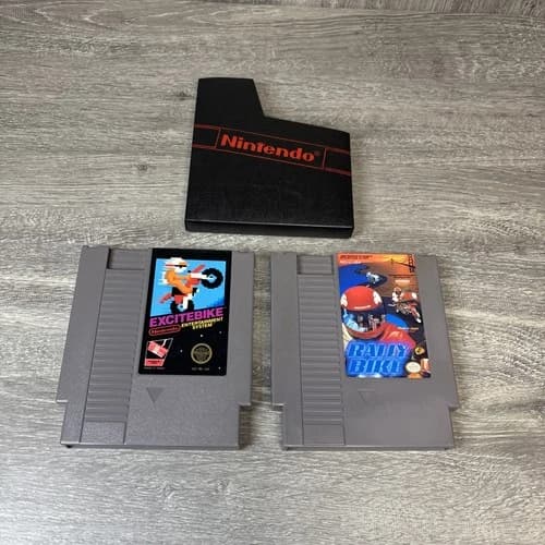 Excitebike Nintendo NES 1985 Rally Bike Tested And working Video Game Racing