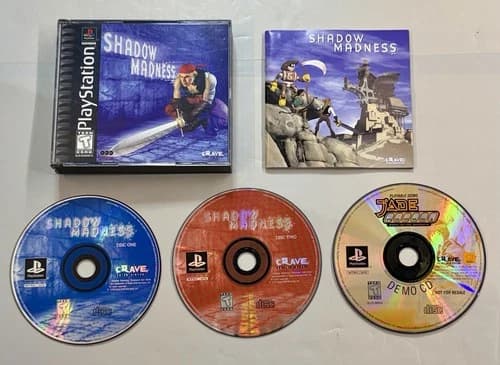 Shadow Madness Sony Playstation PS1 - Complete In Box CIB with Jade Cocoon Demo