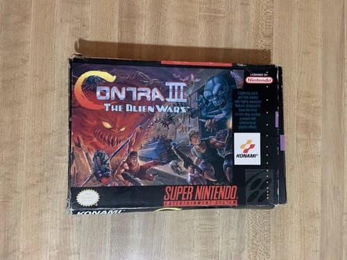 Contra 3 : Alien Wars | SNES | CIB | Acceptable | Manual | Cartridge:Tested Good