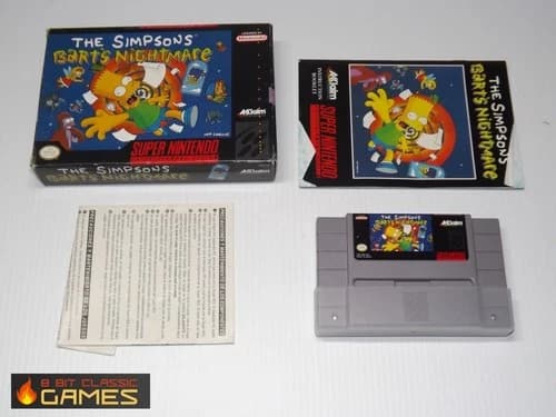 The Simpson's Bart's Nightmare COMPLETE BOX - SUPER NINTENDO SNES - 113a