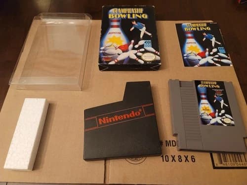 Championship Bowling (Nintendo NES, 1989) Box Manual Cart - Tested!
