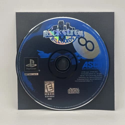 Backstreet Billiards Sony PlayStation 1, 1998 Edition Disc Only