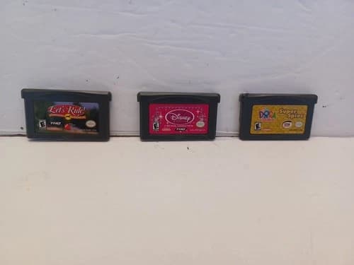 Nintendo Game Boy Advance 3-Game DORA SPIES/LET'S RIDE/DISNEY PRINCESS FREE SHIP