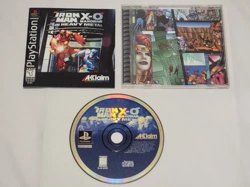 Iron Man X-O Manowar In Heavy Metal Playstation 1 Game COMPLETE PS1 -Works Great