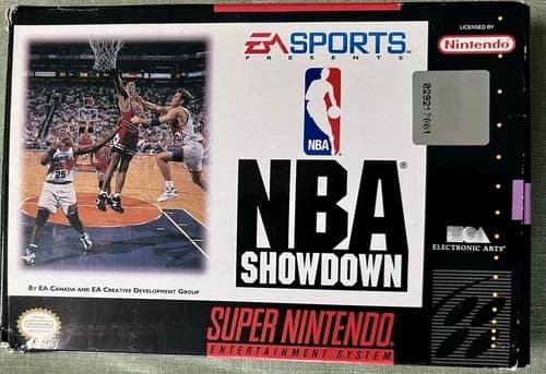 NBA Showdown SNES Nintendo Complete Game W/Box/Manual/Inserts Works