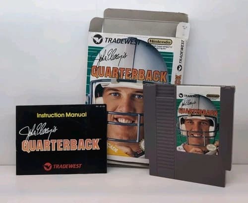 John Elway's Quarterback Nintendo Entertainment System NES Cleaned Tested CIB
