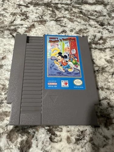 Mickey's Adventure in Numberland Game Nintendo NES 1985 Cartridge