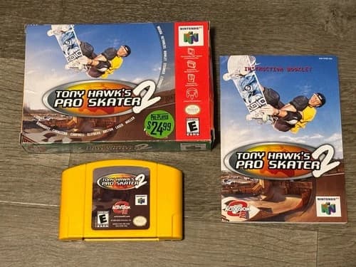 Tony Hawk's Pro Skater 2 Nintendo 64 N64 Complete CIB Authentic Good Condition