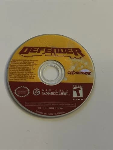 Defender (Nintendo GameCube, 2002) Complete - TESTED - Disc Only