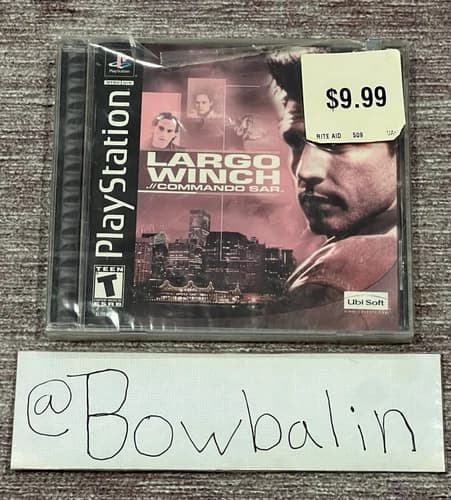 Largo Winch Commando Sar - PlayStation 1 PS1 - Torn Wrap Complete CIB - New !