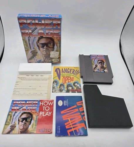 Power Blade Nintendo NES CIB Complete Tested Works w/ Protector Rare