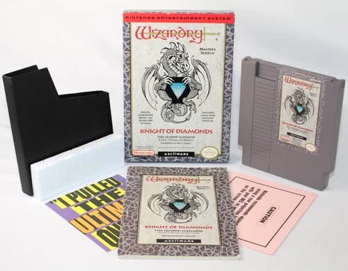 Wizardry: Knight of Diamonds NES Nintendo Complete CIB! GREAT Condition! RARE!
