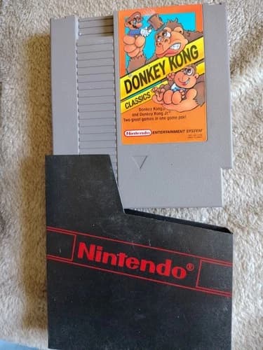 Nintendo NES Donkey Kong Game Cartridge Tested Authentic Mario Donkey Kong Jr