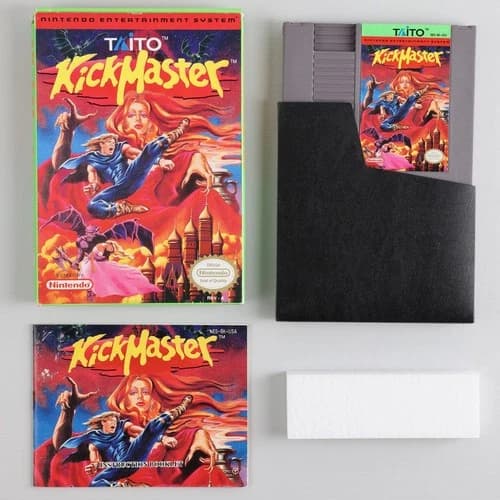 Kick Master NES Nintendo Game/Box/Manual - Authentic/Cleaned/Tested