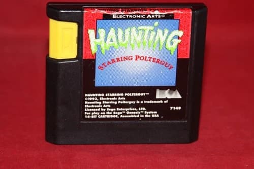 Haunting Starring Polterguy (Sega Genesis, 1993) Authentic Game Cartridge