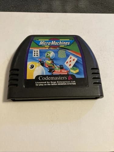 Micro Machines (Sega Genesis, 1993) Game Cartridge Only Tested & Working