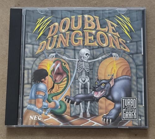 Turbografx Double Dungeons (TurboGrafx-16, 1990) - Original HuCard Game TESTED