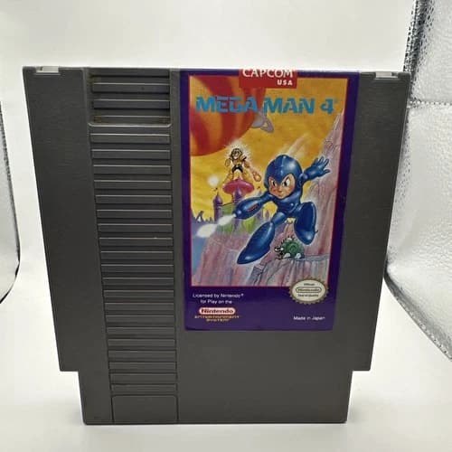 Mega Man 4 (Nintendo NES, 1991) Authentic Cartridge Only Tested Works