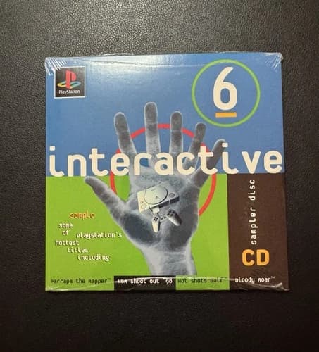 PlayStation PS1 Sampler Disc Interactive 6 Demo CD PaRappa the Rapper NBA 98 New