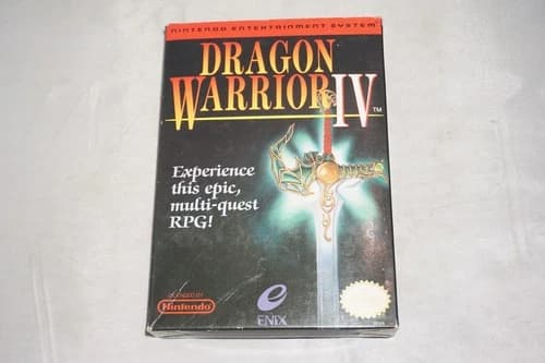 Dragon Warrior IV 4 (Nintendo NES) Complete in Box w/ Maps CIB