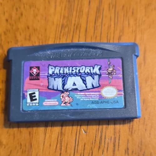Titus Software Prehistorik Man Nintendo Game Boy Advance Game Cartridge