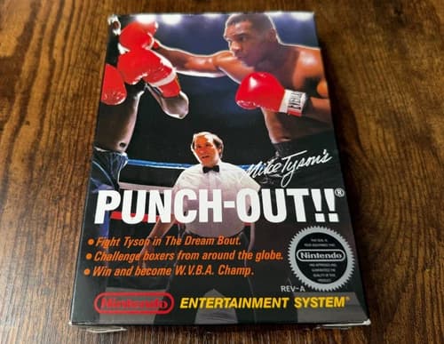 circle seal Mike Tyson's Punch-Out!! complete in box nintendo nes original game