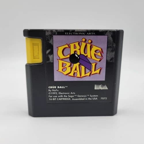 Crue Ball (Sega Genesis, 1992) Authentic Video Game, Cartridge ONLY