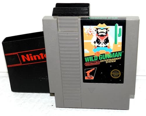NINTENDO NES WILD GUNMAN GAME CARTRIDGE 1985 CLEAN LABEL