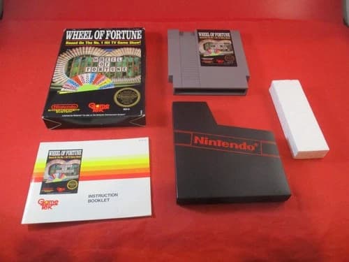 Wheel of Fortune (Nintendo NES) COMPLETE w/ Box manual game WORKS!