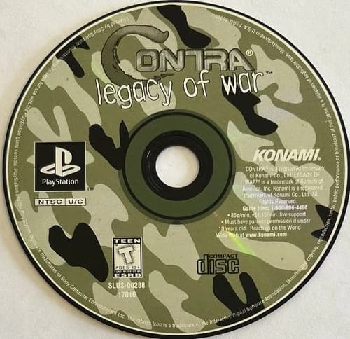 Contra: Legacy of War (Sony PlayStation 1, PS1) DISC ONLY | NO TRACKING | M1800