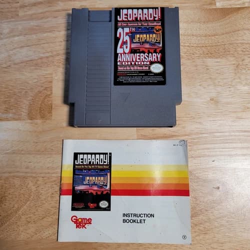 Jeopardy 25th Anniversary Edition NES Nintendo Entertainment System 1990 Tested