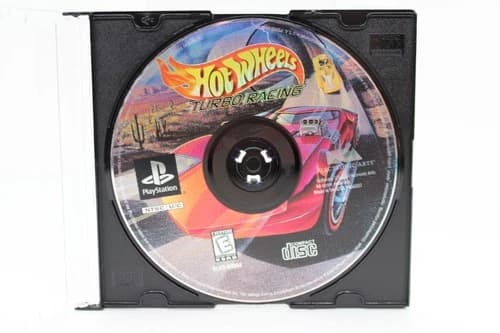 Refurbished PS1 Hot Wheels Turbo Racing Disc Only Black Label Mint Clean Good