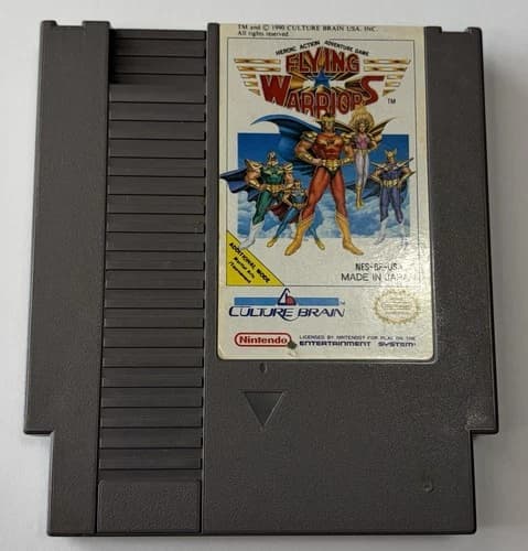 Flying Warriors (Nintendo NES, 1991) Authentic Cartridge Only *TESTED*