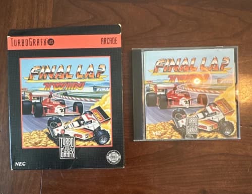 NEC Final Lap Twin TurboGrafx-16 Racing Arcade Game with Box Manual