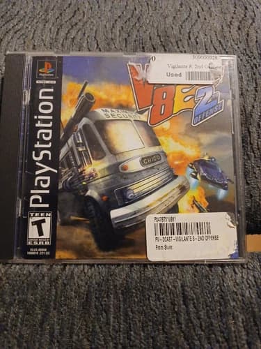 Vigilante 8: 2nd Offense (Sony Playstation PS1 CIB W Reg.Card Black label TESTED