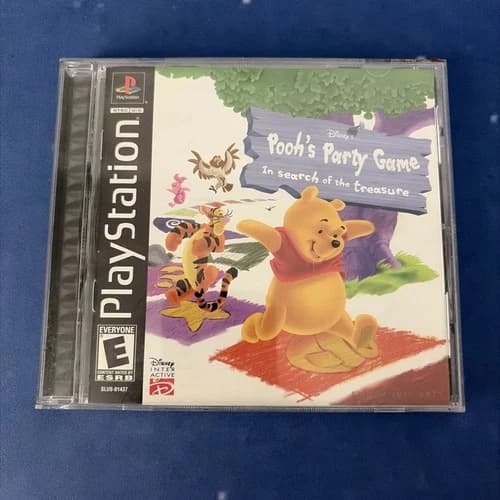PS1 Pooh's Party Game In Search of the Treasure Sony PlayStation 1 Complete CIB
