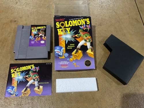 Solomon's Key Nintendo NES Complete In Box With Manual CIB Very Nice Condition