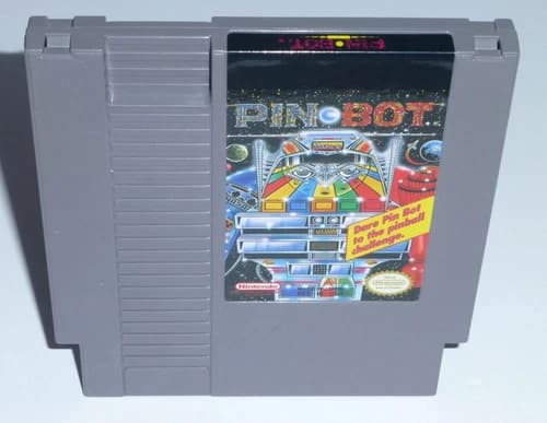 Pin Bot (Nintendo NES Authentic Game) Cleaned Tested Working PinBot