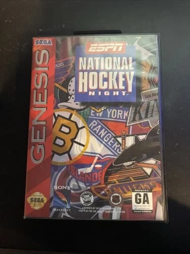 ESPN National Hockey Night Sega Genesis Complete