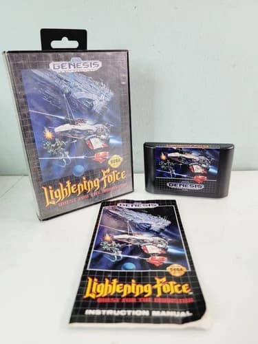 Lightening Force: Quest for the Darkstar (Sega Genesis) Complete CIB Excellent