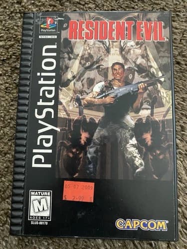 RESIDENT EVIL LONGBOX, PS1, PLAYSTATION, COMPLETE IN BOX