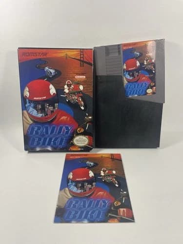 Rally Bike (Nintendo Entertainment System, 1990) NES CIB Complete Tested!