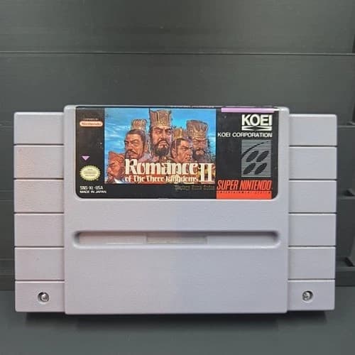 Romance of the Three 3 Kingdoms II 2 (Super Nintendo, 1992) SNES Tested - Saves