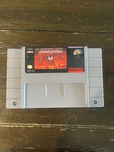 Spider-Man Venom Maximum Carnage -SNES - 1994 - Catridge Only - Tested, Working