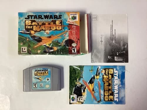Star Wars Episode 1 Battle for Naboo- N64 Complete TESTED CIB