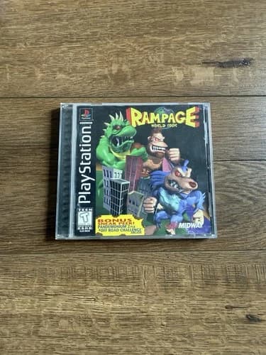 Rampage World Tour CIB (PlayStation 1 PS1) Complete TESTED w Registration Card
