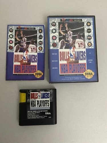 Bulls vs. Lakers and the NBA Playoffs (Sega Genesis, 1991) CIB Tested